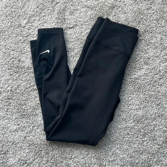 Black mesh Womens Nike Leggings - Picture 1 of 5